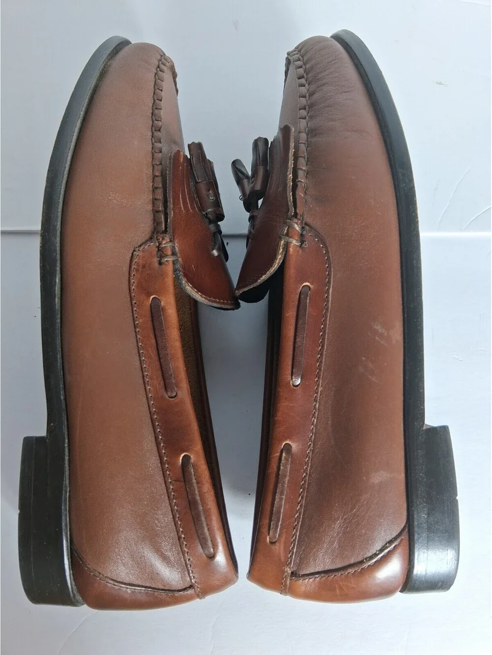 G.H. Bass & Co. Women's Weejuns Jaclyn Tassel Kiltie Brown Leather Loafers, 9M